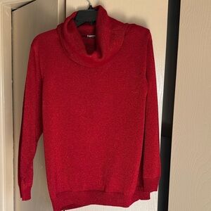Elegant Sparkly Red Women's Sweater